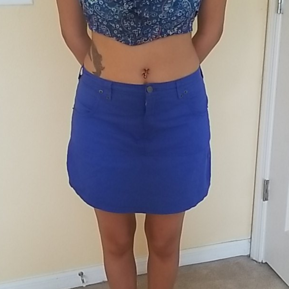 Blue mini skirt